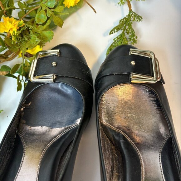 Euro Soft by Sofft Amberly Black Heels Genuine Leather Size 6M - Picture 4 of 5